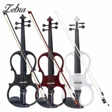4/4 Electric Acoustic Violin Basswood Fiddle with Violin Case Cover Bow Rosin for Musical Stringed Instrument Lovers Beginners