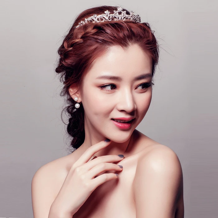

2015 new Natural Crystal Hair Accessories Bridal Headdress Women Wedding hair jewelry accessories wholesale Retro Crown Headwear
