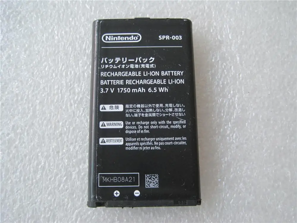 Оригинальная б/у для Новые 3 тел 3dsxl Батарея встроенный Батарея SPR-003 3,7 V 1750 мА-ч