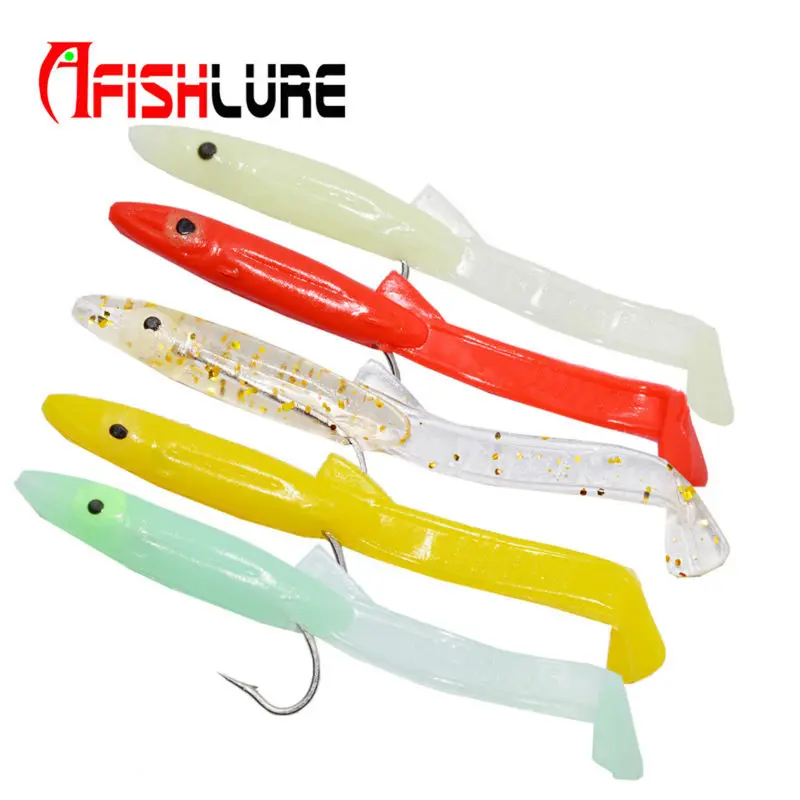 Afishlure, AR-26-65mm, искусственный морской угрь, 65 мм, Т-образный хвост, искусственная приманка, Мягкая приманка, ложная приманка, много цветов на выбор, 16 шт./лот