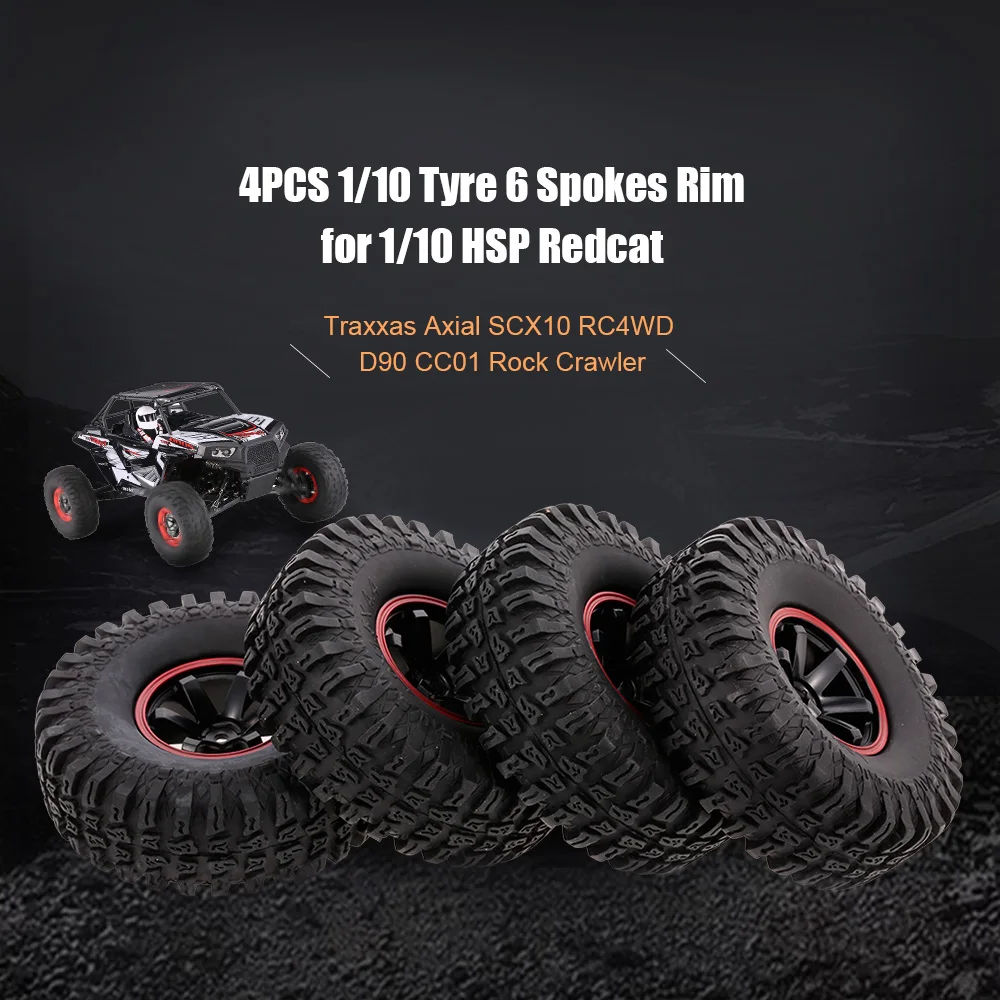 1/10 Scale RC Truck Model Parts Rubber Tire Tyre for HSP Redcat RC4WD CC01 