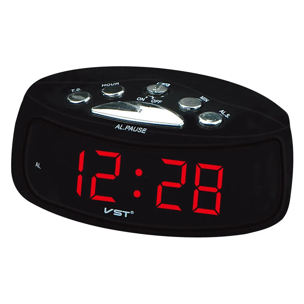 

0.9 Inch Large Display LED Alarm Digital Clock Electronic Desktop Digital Table Clock Great Gift EU Plug VST773 House Display