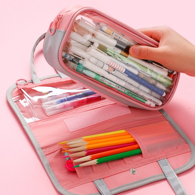 Multifunctional Pencil bag Waterproof oxford choth Detachable Pen bag For School pencil Case Cosmetic case etui wash bag