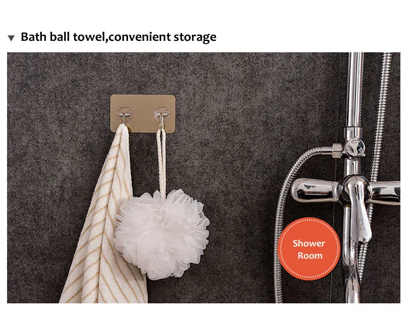 Double Row Wall Hooks For Hanging Self Adhesive Hooks Kitchen Bathroom Hangers Bag Key Wall Hooks Hangers Seamless (14)