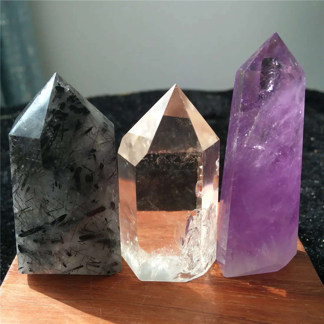 Аметист Турмалин цитрин призрак кристалл камни Кристаллы Wicca Cristal Pierre Naturelle украшения дома аксессуары Geode подарок
