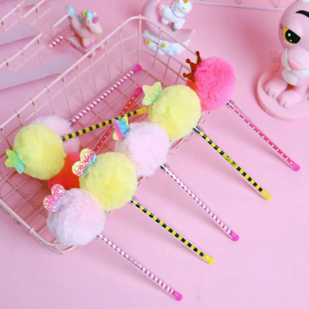 

1Pc Creative Lovely Pompom Neutral Gel Pen 0.5MM Signature Fluffy Creative Gel Pen School Supplies Stationery Papelaria Escolar