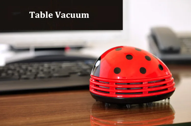

Mini Ladybug Desktop Coffee Table Vacuum Cleaner Dust Collector for Home Office