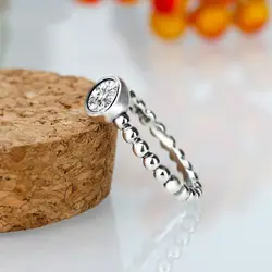 Серебряные Подвески кольцо Diy большой белый Cz Кристалл Свадебные Кольца для женщин ювелирные изделия