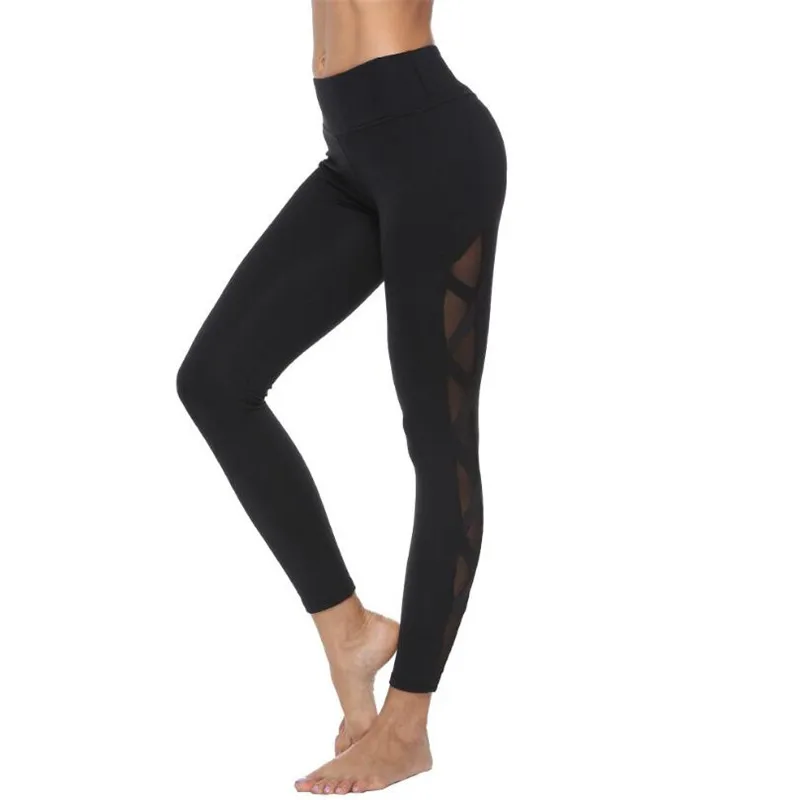 Side Mesh See Through Sport Leggings 