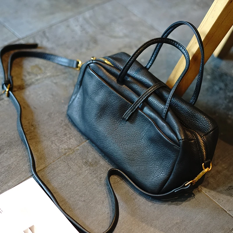 

WOONAM Women Exquisite Limited Production Bag Top Hide Italy Genuine Calf Leather Medium Tote Satchel Shoulder Bag WB785