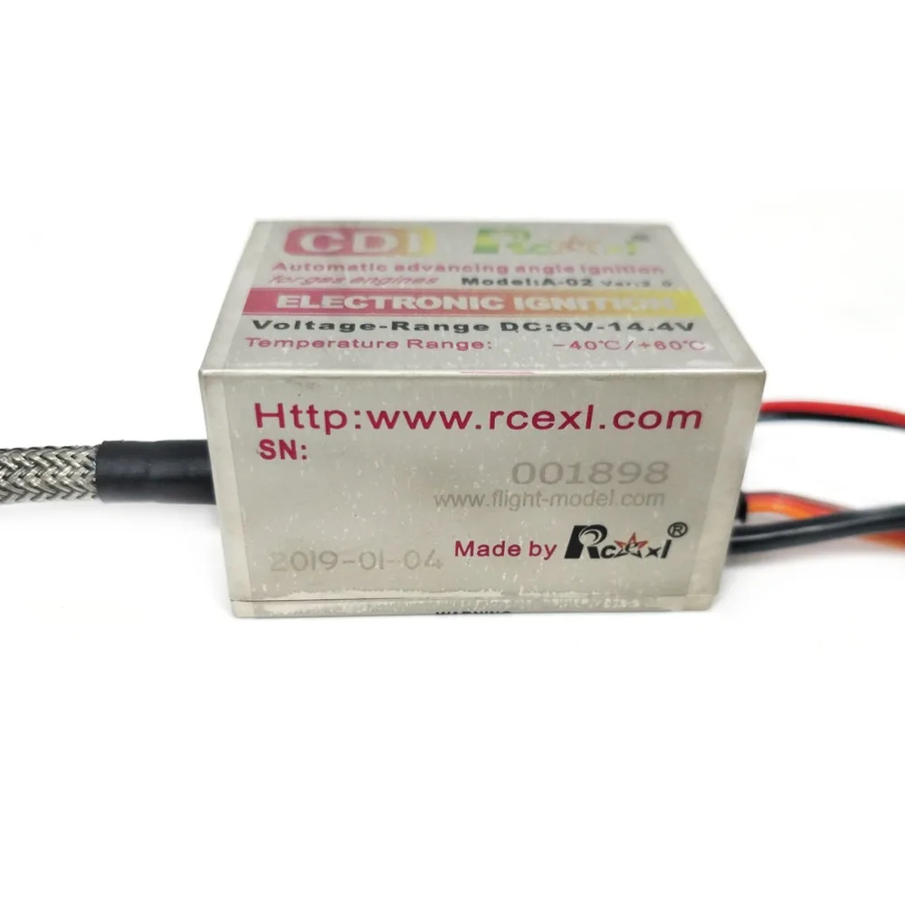 Rcexl CDI с одним зажиганием для NGK CM6 10 мм Свеча зажигания 120 градусов DA DLE газовый бензиновый двигатель RC Самолет 6 V-14,4 V
