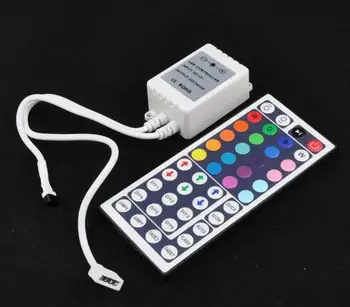 

IR440 44-key Infrared Controller,DC12V 72W 6A 44 Keys LED IR Remote RGB controller for LED Strip, Mini RGB LED Strip Controller