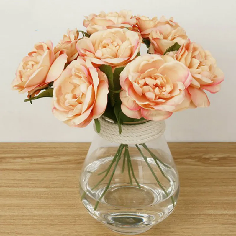 

1PC Romantic Artificial Rose Flower DIY Silk flowers fresh Flores for Wedding Party Home Holiday Decoration