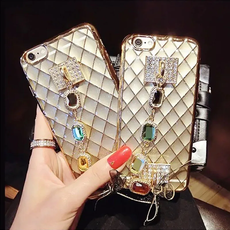 Резина мягкая силиконовая diamond chain coque case для samsung galaxy a3 a5 A7 2016 2015 A8 A9 PRO A500 A510 A700 A710