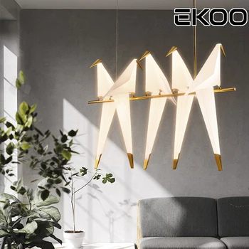 

EKOO Modern LED Bird Pendant Lights For For Restaurant Living Room Dining Room Children's Room LED Bird Design Pendant Lamp