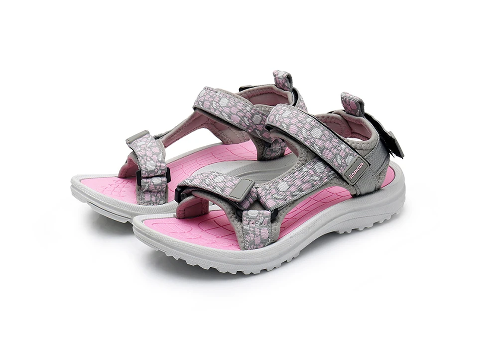 Apakowa Unisex Little Kid Boys Girls Summer Peep-Toe Beach Walking 3 Strap Sport Sandals Child Washable Quick Drying Water Shoes