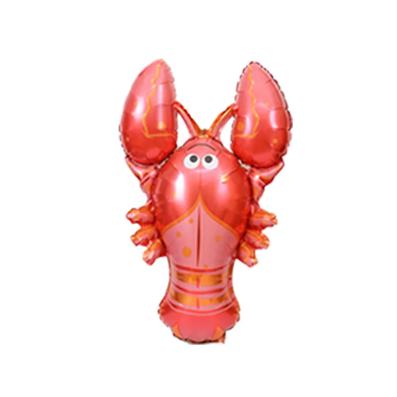 6 шт./лот, мини воздушные шары из фольги в виде головы животного, надувные воздушные шары с днем рождения, вечерние украшения, Детские вечерние принадлежности - Цвет: lobster