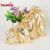 10pcs Silver Gold Organza Drawable 7x9 9x12 10x15 13x18 cm Christmas Wedding Candy Party Pouch Bag Gifts Jewelry Pouches  ► Photo 2/3