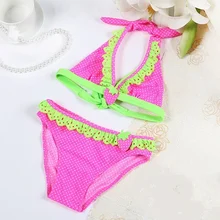 

Sweet Dot Design Kids Swimsuit Two-piece Girls Lovely Strawberry Swimwear Pink Green Bathing Suit Baby Children Beachwear