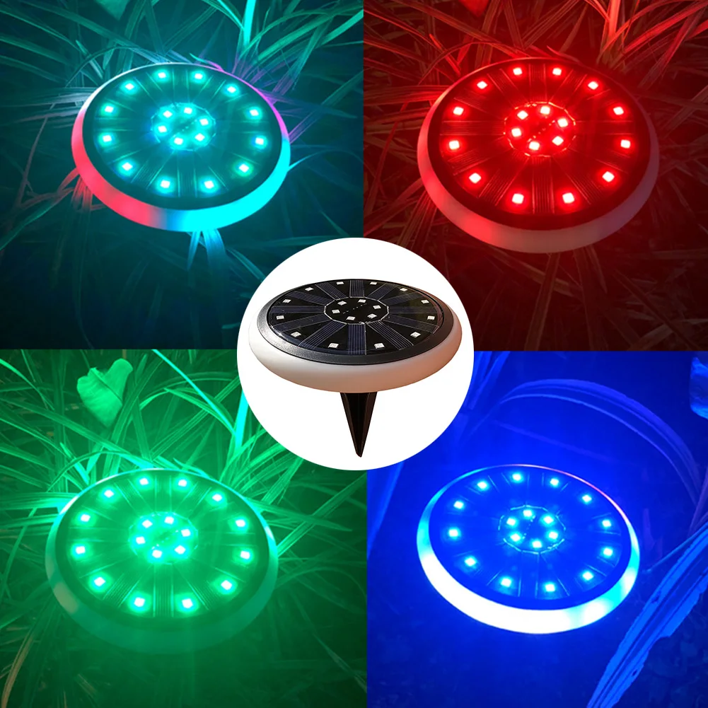 

Waterproof Outdoor Space Saving Solar Energy Light Control Yard Easy Install 2PCS Landscape Lawn Lamp Led Buried ABS Decoration