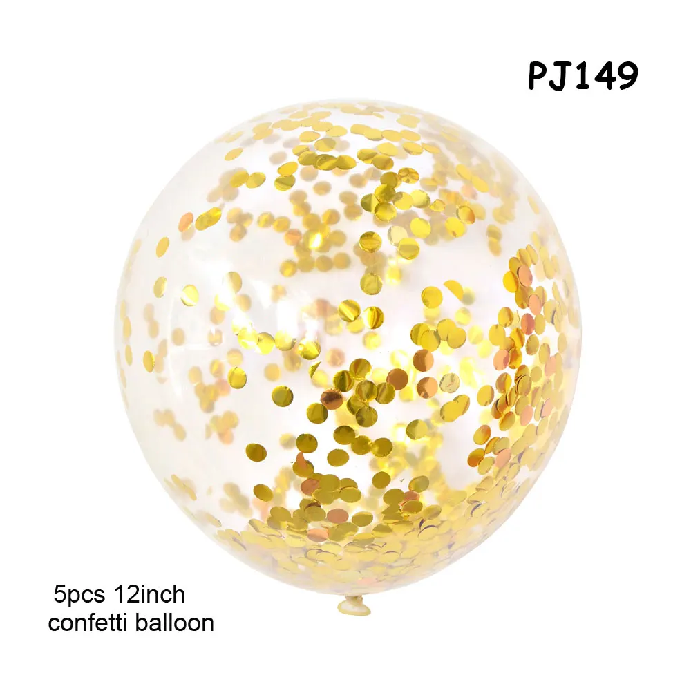 Воздушные шары воздушные шары с конфетти цвета розовое золото babyshower девушка латексный шар свадебное украшение с днем рождения вечерние баллон гелия - Цвет: PJ149