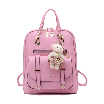 

Women Leather Backpack Black Bolsas Mochila Feminina Large Girl Schoolbag Travel Bag Rucksack Leisure Knapsack Backpacks