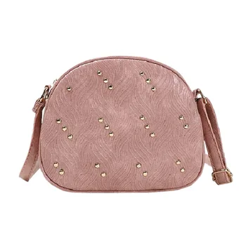 

Simple Rivet Cross Body Bag PU Leather Women Zipper Messenger Bag Fashion ladies bags designer high quality luxury handbags #15