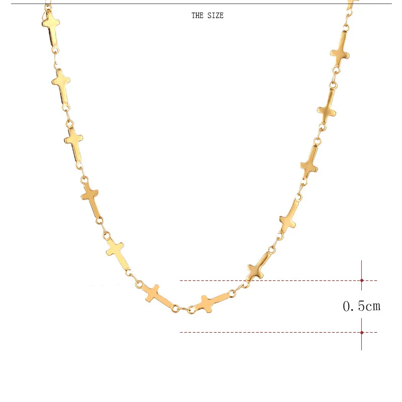 Какана нержавеющая сталь цепи ожерелья для мужчин женщин золото серебро цвет кулон крест Donot Fade ювелирные изделия A1277