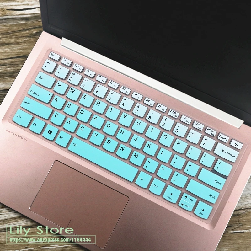 Силиконовый чехол для клавиатуры протектор кожи ноутбука Ноутбук для lenovo yoga 730 15,6 дюймов/для lenovo yoga 720 15 дюймов - Цвет: fadewhiteblue