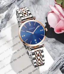 Классические женские часы из розового золота Топ бренд класса люкс женское платье бизнес мода повседневные водонепроницаемые часы