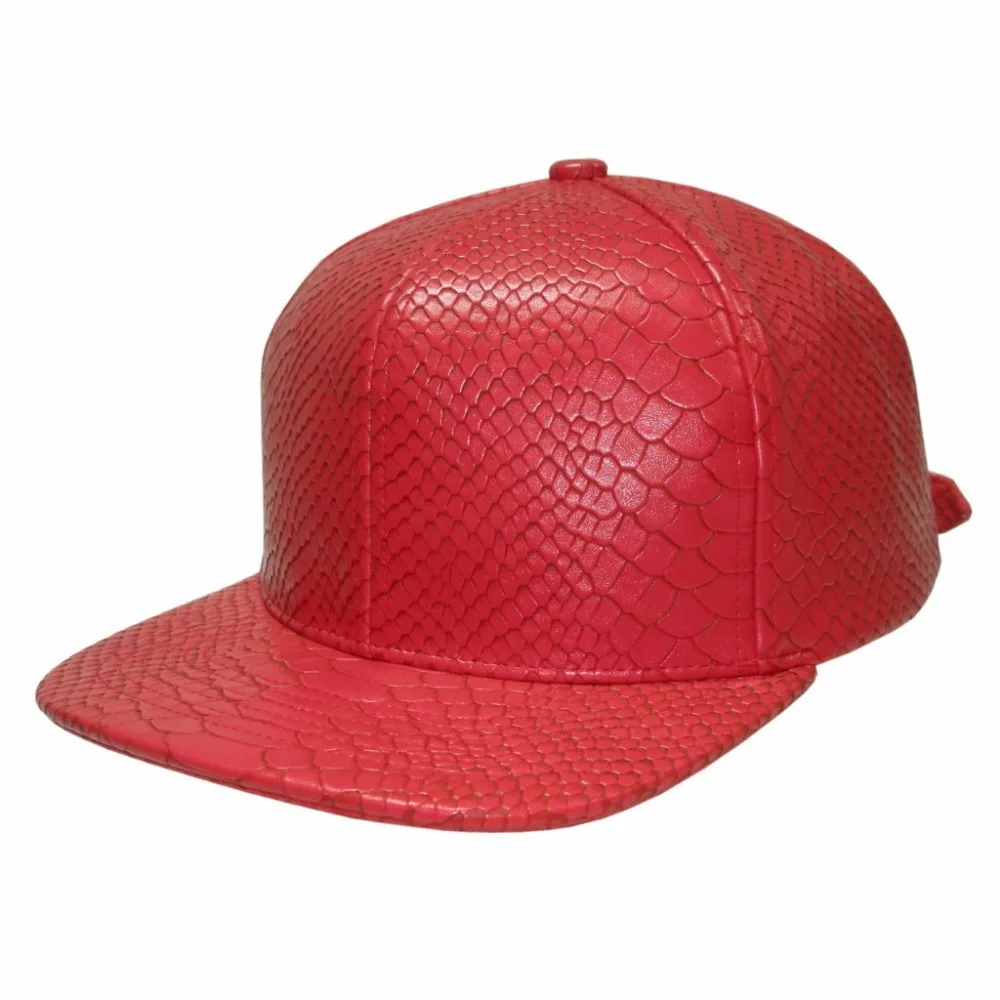 

Red Snakeskin Strapback Python snapback cap many colors to choose, hottest style in Aliexpress