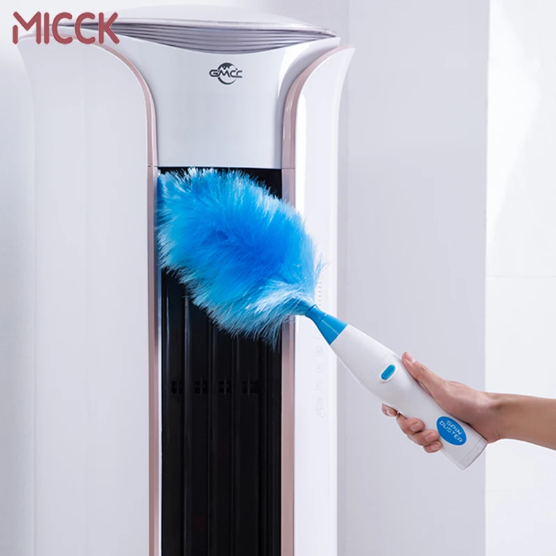 

MICCK Multifunction Rotary Duster Cleaner Electric Feather Duster 360 Degree Rotation Window Bookshelf Home Cleaning Brush Tool