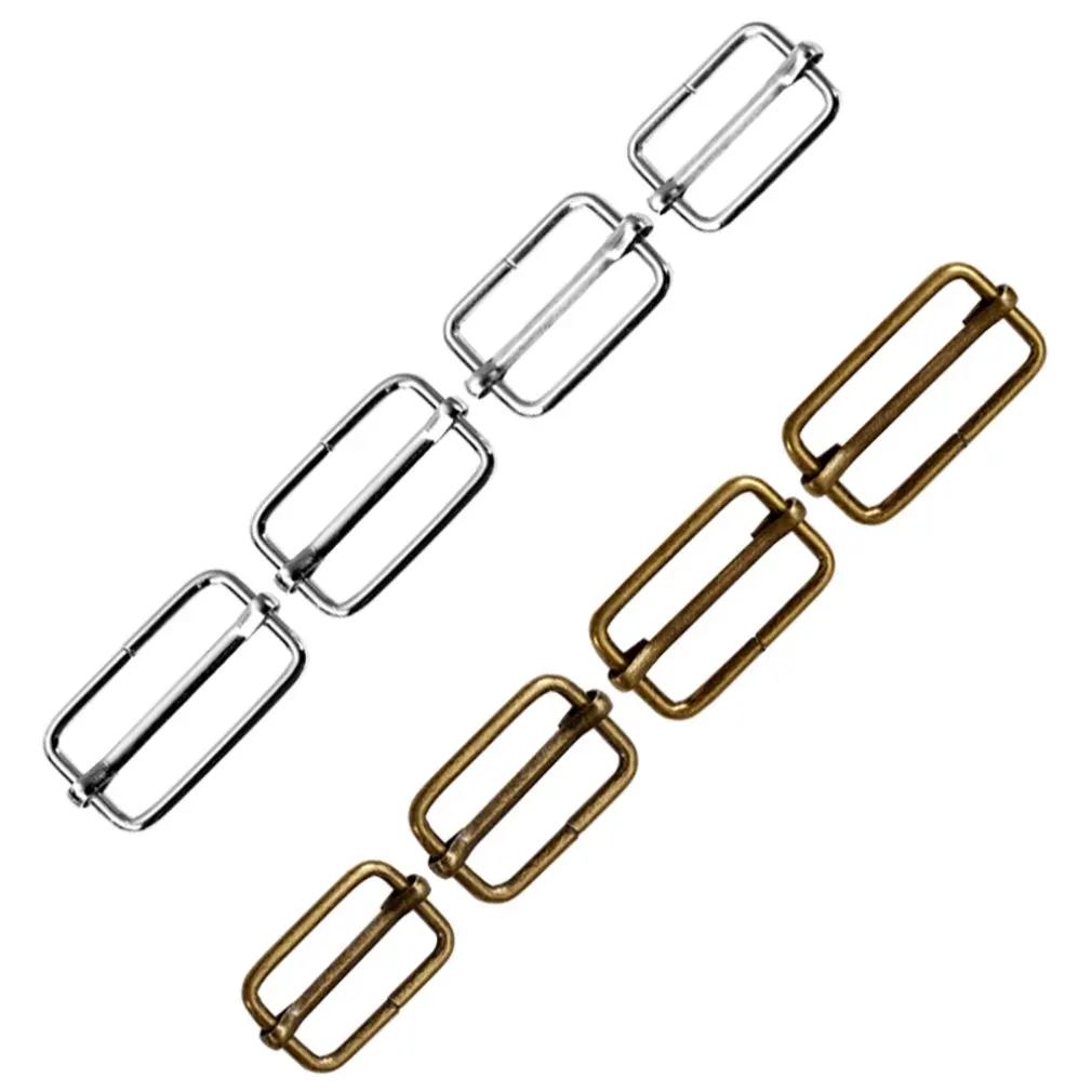 

Multi-size DIY Metal Hand Bag Shoe Strap Belt Web Adjust Roller Pin Buckle Snap Rectangle Ring Leather Craft Repair Thickness