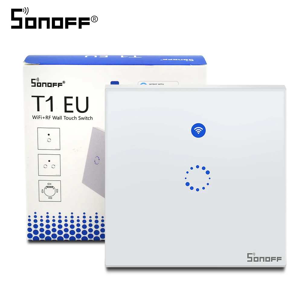 Aliexpress Com Buy Sonoff T1 Eu 1 Gang Wifi Rf Wall