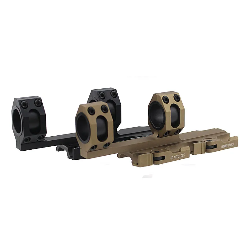 

Tactical Heavy Duty Rifle Scope Mount Quick Detach Cantilever Scope Ring Mount 25mm-30mm Dual Ring 20mm Rail Auto Lock