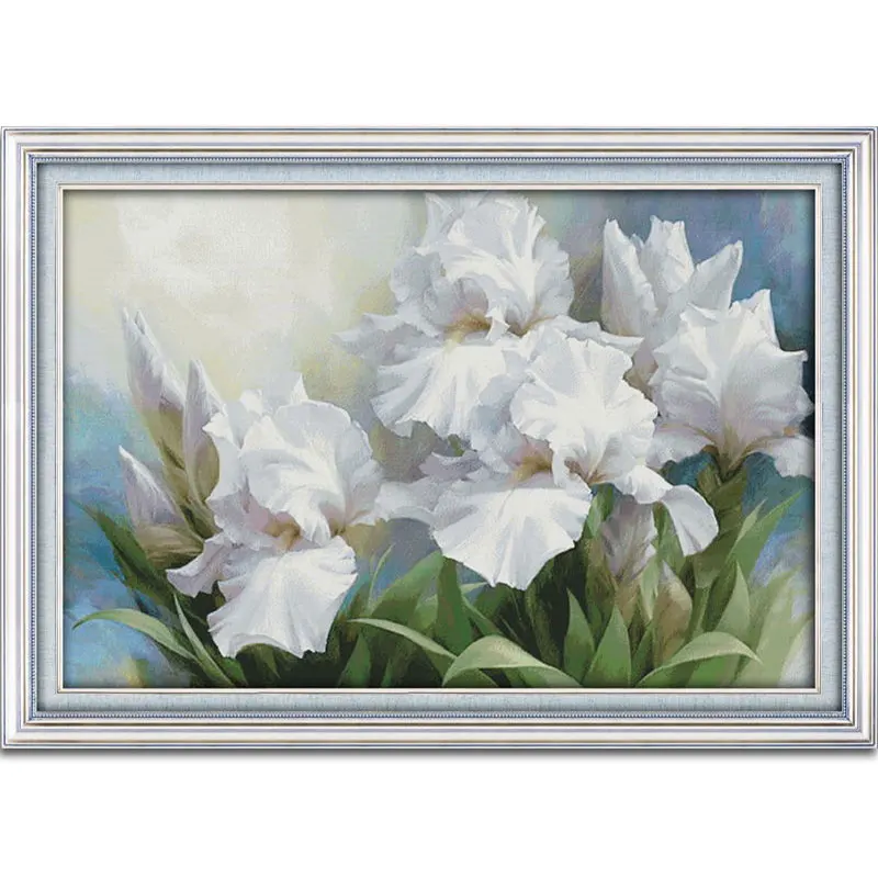 

Joy Sunday Needlework DMC Cross Stitch Sets Embroidery Kits Iris Pattern Thread 3D Cross-Stitching Factory Direct Sale H495