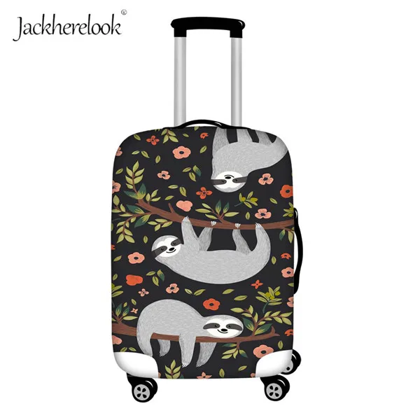 Jackherelook милый Ленивец Печатный багаж защитный Пылезащитный Чехол цветочный Толстый эластичный Дорожный чемодан-тележка чехол сумка для багажника - Цвет: HXA27
