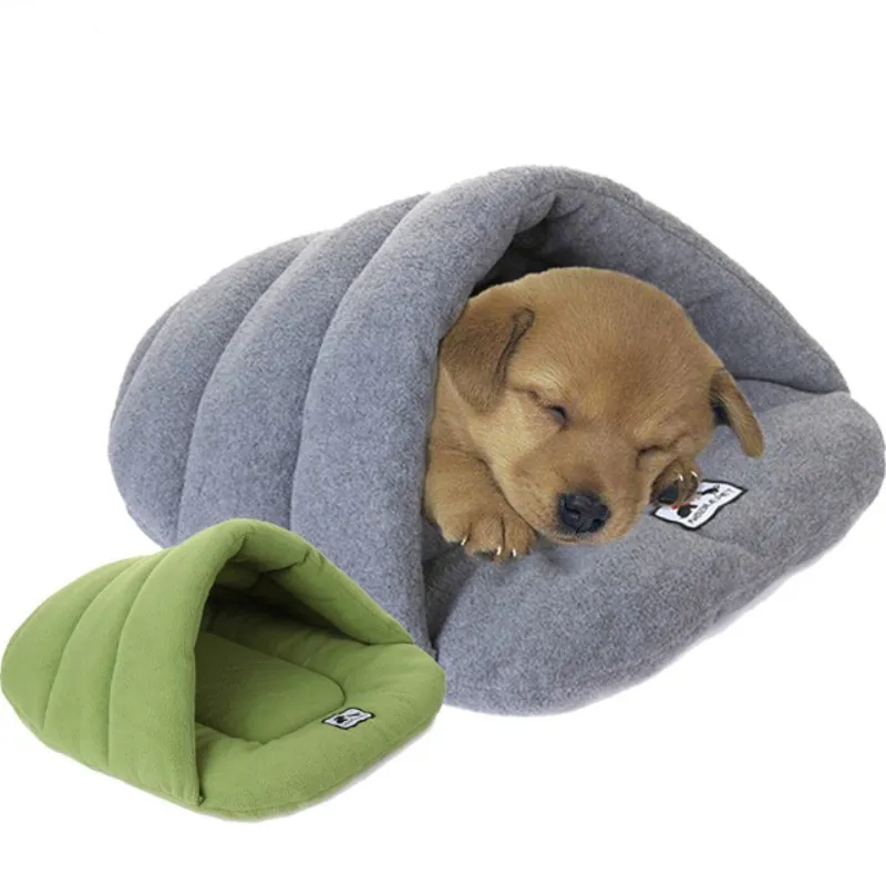 

Slipper Style Winter Warm Fleece Pet Cat Sleeping Bags Puppy Small Dog Bed With Cushion Rabbit Squirrel Hamster Pet House