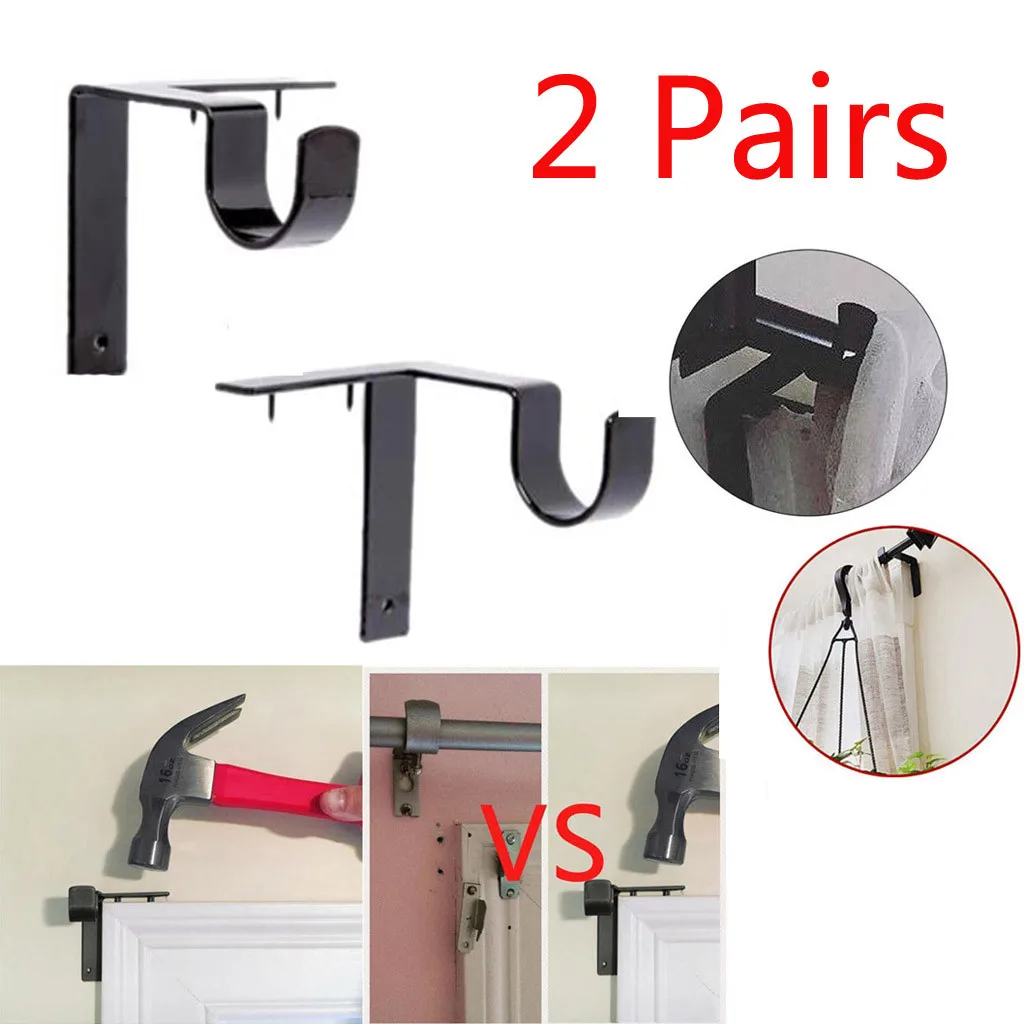 

2 sets of 4 single hanging curtain rod brackets into the window frame curtain rod bracket screw embedded best selling