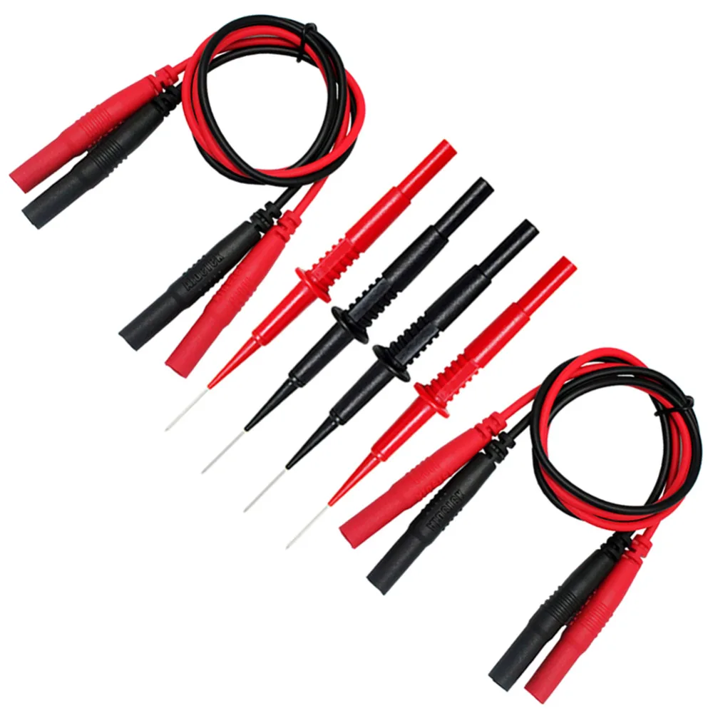 2 X Aidetek Sharp hard Needle Tipped Tip Multimeter Probes Test Leads