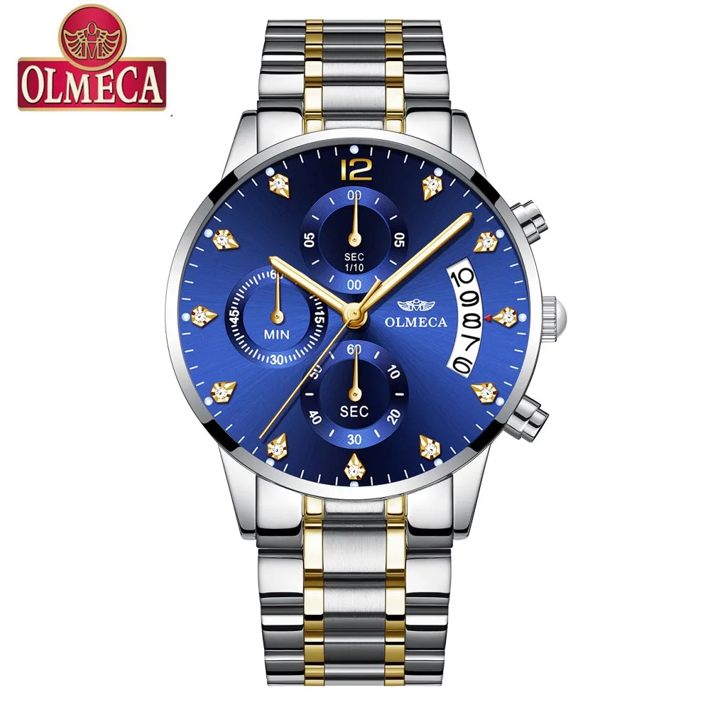

Relogio Masculino Mens Watches Top Brand Luxury Quartz Gold Watch Men Casual Stainless steel Military Waterproof Sport Watch