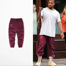 2017 kanye west red hip hop hosen männer streetwear kompression jogger hosen saison 4 jogginghose männer dance jog ging hosen