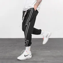 Мужские повседневные спортивные штаны, модные мужские хип-хоп штаны с боковой полосой, винтажные мужские и женские брюки для скейтборда