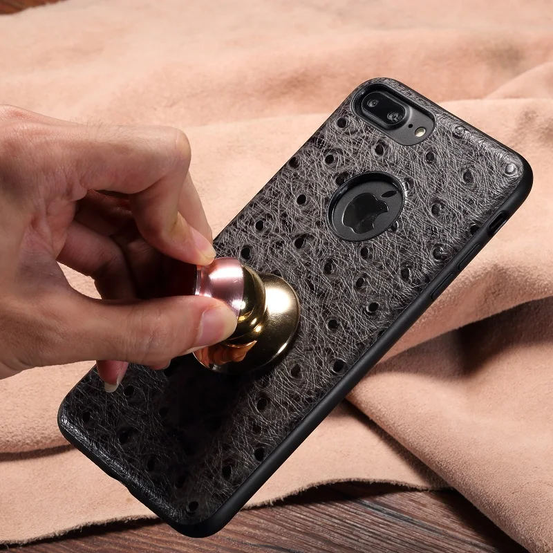 imágenes para Genuina verdadera de la Caja Del Teléfono de Cuero para el iphone 7 de Lujo Delgado Suave Casos de la Cubierta de Shell para el iphone 7 Plus 3D Patrón de Piel de Avestruz imágenes para Genuina verdadera de la Caja Del Teléfono de Cuero para el iphone 7 de Lujo Delgado Suave Casos de la Cubierta de Shell para el iphone 7 Plus 3D Patrón de Piel de Avestruz