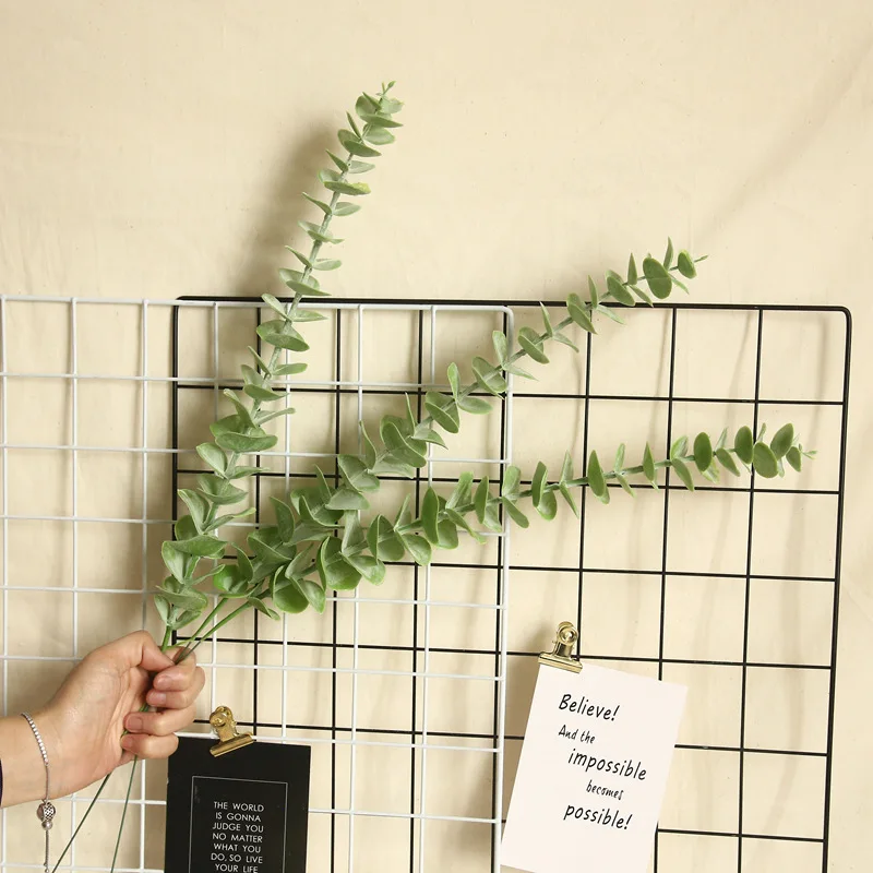

Simulation green eucalyptus plant Artificial eucalyptus leaf dry branch artificial fake flower wedding shooting prop home deco