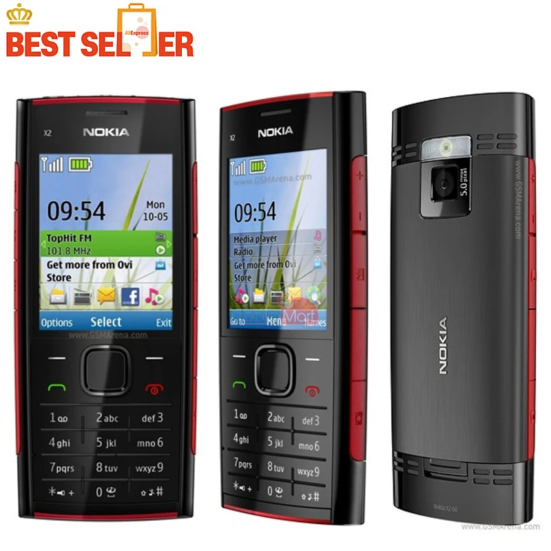 

Original Nokia Phone Unlocked Cheap Nokia X2 Original Nokia X2-00 Bluetooth Mobile Phone FM JAVA 5MP Cell Phones Free Shipping
