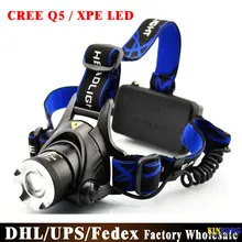 DHL FEDEX UPS 50 шт./лот Caplights бликов Q5 XPE светодиодный 18650 Перезаряжаемые аккумуляторы в комплект не входят