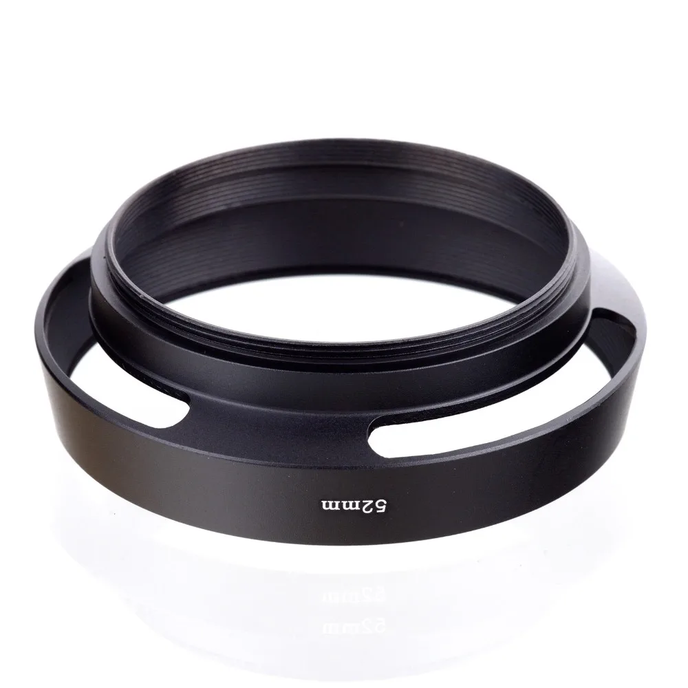 Camera Lens Hood Metal Vented Screw-in Lente Protect Cap 49mm 52mm 55mm 58mm 62mm 67mm 72mm 77mm 82mm For Leica Canon Nikon Sony
