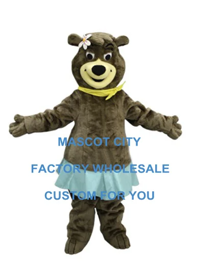 

Female Bear Mascot Costume Adult Size Pretty Bear Mascotte Mascota Carnival Party Cosply Costume Fancy Dress Suit SW1136