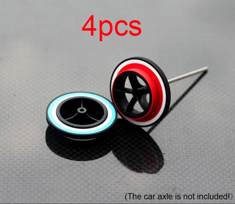 

4Pcs Super Narrow Large Diameter Manual Polished Tires With 3/5 Spokes Wheels Step Trim Tires For Tamiya Mini 4WD Racing Car Model